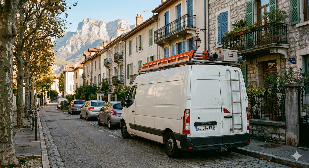 Camion Dupont Plomberie, intervention Grenoble et agglomération